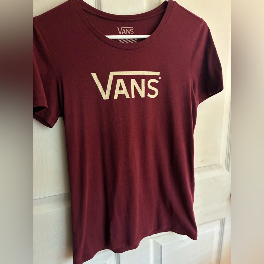 Vans Women's Maroon Short Sleeve Tee